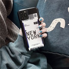 항공권 도시 탑승권 IPHONE11PROMAX 핸드폰케이스 뉴욕 파리 적용 사과폰 XXSMAXXR 젤라틴 껍데기 7P