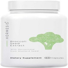 된 설포라판 전환을위한 Hormesis® TrueBroc® 브로콜리 씨앗 추출물 활성 미로시나 아제 및 비타민 C가 포함 된 캡슐 당, 단일상품, 단일상품