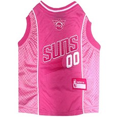 NBA PET 의류. -라이센스가있는 개 핑크 저지 5 가지 크기의 25 가지 농구 게임 중에서 선택할 수 있습니다. 모든 스포츠 팬에 (Medium Phoenix Suns)