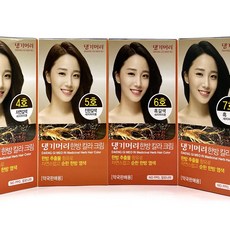 댕기머리 한방칼라크림(6호 흑갈색)60gX10통/댕기머리염색약/새치염색/새치머리염색약, 6호 흑갈색, 10개