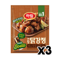 하림 간장닭강정 즉석조리 250g x 3개