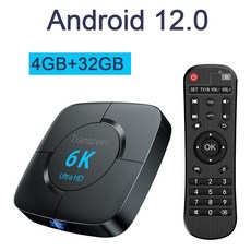 TV수신카드 Transpeed 안드로이드 12.0 박스 보이스 어시스턴트 미디어 플레이어 초고속 박스 탑 8K 6K 3D Wifi6 BT5.0 2.4G 5.8G, X-22.23.영국 플러그 - 32G