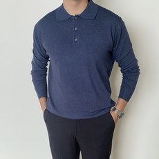 세탁가능 남자카라니트 부드러운 긴팔니트