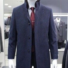 브렌우드 19년 FW 체크 FUR 카라 캐시미어 울코트 BRCBW613BUX