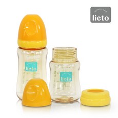 리에또 베이비 소프트 PPSU 젖병 200ml 300ml 1+1 (노꼭지) 트윈팩, 1개, 07.옐로우200ml+옐로우300ml