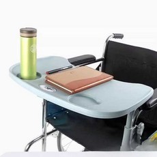 휠체어식판 휠체어식탁 휠체어테이블 책상 고급 다용도 병원 요양원, 블랙, 1개
