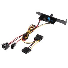 STK쿨러 냉각 팬 속도 컨트롤러 3 채널 3pin pc 12v 전원 pci 브래킷, 단일상품