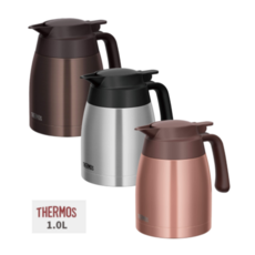 써모스 (Thermos) 스테인리스 보온보냉 주전자 1.0 L, 3. 다크 브라운