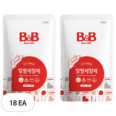 비앤비 젖병세정제 액상형 리필, 500ml, 18개