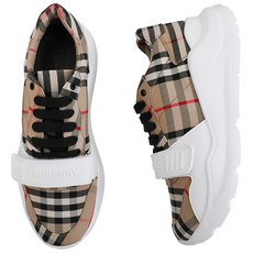 [Burberry][버버리]20FW 8020281 A7026 레지스 여성 빈티지 체크 코튼 스니커즈