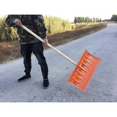제설삽 바퀴 달린 넉가래 농기구 철제 눈삽 낙엽 청소, (대형)블랙삽+바퀴(손잡이없음), 1개