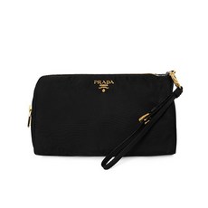 프라다 PRADA 1NE866 2AB5 F0002 금장 핸드 스트랩 삼각 파우치 겸 클러치백