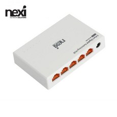 넥시 NX1132 5포트 기가비트 스위칭 허브/NX-SG1005/점보프레임/N-WAY 기능지원/Auto MDI/MDI-X 포트자동변환/월 마운트 홀(벽면 부착형), 1개