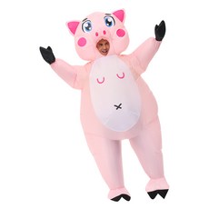 (국내당일)할로윈데이코스튬의상 핑크 돼지 풍선옷 에어슈트( 키 150-190)