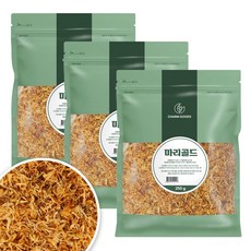 메리골드 마리골드 꽃잎차 꽃차 원물 차 대용량, 3팩, 250g