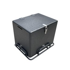 오토바이 배달통 고정선반세트 보냉 2단 스쿠터탑박스 오토바이박스 EPP 배달가방, 60L (경첩+자물쇠+철제 프레임)