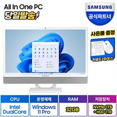 삼성 일체형PC 올인원PC DM530ADA-L15A(인텔 듀얼코어 60.5cm WIN11 Pro 32GB NVMe 512GB SSD+1TB HDD) 상품 이미지