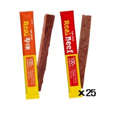 [에이치플러스몰] 인내이쳐 리얼 스틱 1p X25(선택) 애견간식 비프 황태, 25개