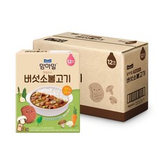 맘마밀 안심소스 버섯소불고기 160g 8개 (80g 16봉), 80g, 16개 - 맘마밀안심소스