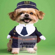 쇼핑발굴단 강아지 옷 코스튬 경찰 L 강아지코스튬옷, 1개