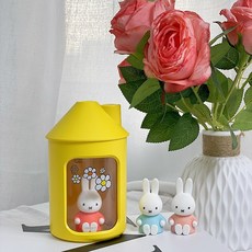 Miffy 미피 가습기 2세대 듀얼 분무 가습량 증가 무드등 무소음 미니 가습기 USB 미니 신생아 가습기 선물, 옐로우