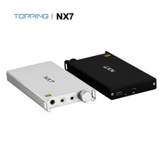 TOPPING NX7 Headphone Amplifier 토핑 NX7 휴대용 NFCA 헤드폰 증폭기 3.5MM 4.4MM 4000mAH 증폭기 고성능 헤드폰 증폭기 1400mW, Black
