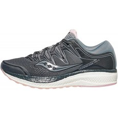 Saucony Women's S10460-2 허리케인 ISO 5 러닝 슈 스틸/검은색 - 5.5M 미국 도로 주행