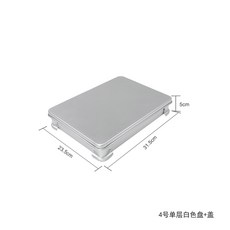 팝몰 초밥 스시 트레이 숙성 숙성회 숙성상자 일식집 네타박스 드라이아이스 디쉬 보관 일식당, 4번 홑겹 화이트 플레이트+뚜껑, 1개