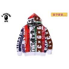 BAPE 베이프 공식샵 직구 / FANS SCARF FULL ZIP HOODIE FANS 스카프 풀집 후드