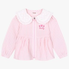 코코리따 레이스 카라 체크 바람막이 CEJA233E2