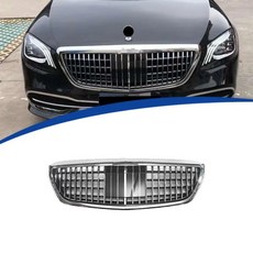 14-20 벤츠 S클래스 W222 마이바흐 프론트 레이싱 그릴 마스크 커버 트림 silver grille
