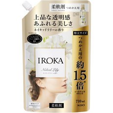 카오 플레어 프래그런스 IROKA 유연제 네이키드 릴리향 리필 대용량 710ml [유연제]
