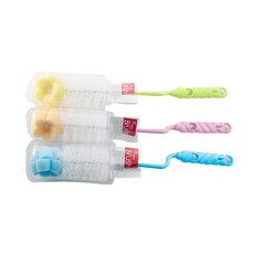 젖병/물병세척 회전 물결 병 솔 핑크, 1개