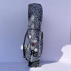 남여공용 내구성있는 PU 가죽 방수 패션 캐디백 GOLF 대용량 다기능 휴대용 경량 골프백/골프 가방, 블랙