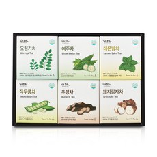 [남도농산] '좋은것만 드립니다.' 선물세트6종(여주차 작두콩차 돼지감자차 우엉차 모링가차 레몬밤차), 1개