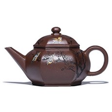 호화랑 보이차주전자 도자기찻주전자 이싱자사호 주봉매작가 자옥금사 희상매초 250ml tt5566, 자사호, 1개