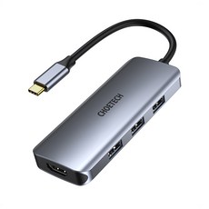 초텍 7in1 USB C타입 맥북 아이패드 멀티포트 멀티허브 HDMI 4K 미러링, HUB-M19-GY, HUB-M19-GY