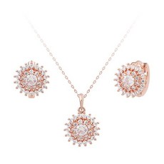 호림쥬얼리14k큐빅귀걸이목걸이셋트