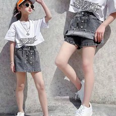 주니어데님치마바지