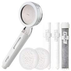 Dewbell 過濾蓮蓬頭+蓮蓬頭濾芯 2入+電流去離子濾芯 2入+碳過濾器, 1組