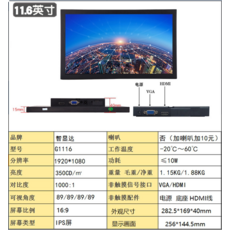 11.6인치 VGA/HDMI 휴대용 1920*1080 모니터, 11.6인치 산업용 HDMI/VGA _표준