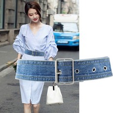 여성 데님 벨트 와이드 패션 치마 허리끈 청벨트 수선 상점