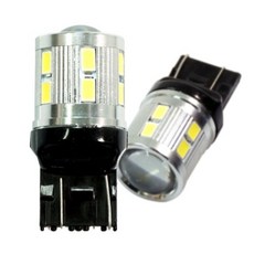 12V 24V 공용 차량용 T20 더블 LED 전구 램프 하이파워, 하이파워 옐로우LED, 1개