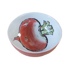 미노야끼 에테가미 면기 라면그릇, 순무(레드), 1개