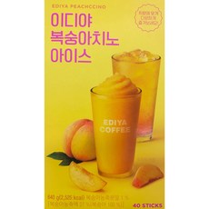 이디야 복숭아치노 아이스 40스틱 (640g), 640g, 1개, 40개