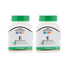 21세기 센트리 비타민 E 21st Century 비타민E 180mg 400IU 110소프트젤 X 2통, 110정, 2개