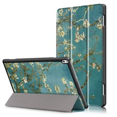 델리아스토어 태블릿보호커버 테블릿pc케이스 적용 Lenovo TAB410PLUS 보호케이스 TBX704FN 가죽북커버, 채색도료 -바다 여성