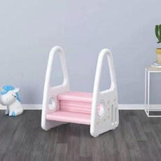 러닝타워 접이식 아기 디딤대 키친헬퍼 유아 발판 받침대 손세척 발판 스텝스툴, A. 분홍색순중량2.0KG, 1개