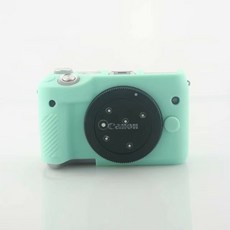 캐논 eos m6 eosm6 카메라에 대한 새로운 부드러운 실리콘 케이스 보호 바디 스킨 가방 커버, Green