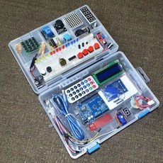 아두이노키트 아두이노 모듈 키트 Arduino uno r3용 최신 rfid 스타터 키트 소매 상자가 포함된 업그레이드 버전 학습 제품군 호환, 대형 플라스틱 상자, 1.상자와 함께